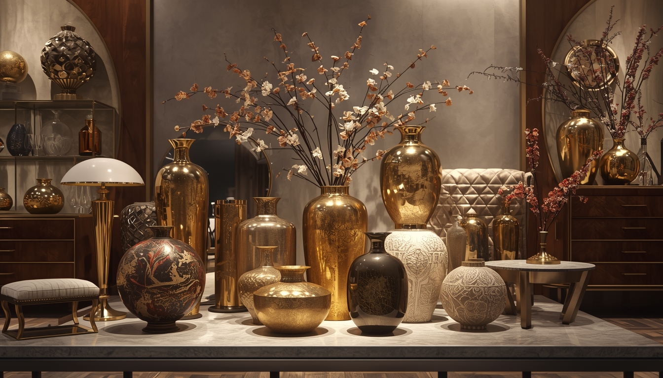 Genuineinsured decor showcase with layered backdrops